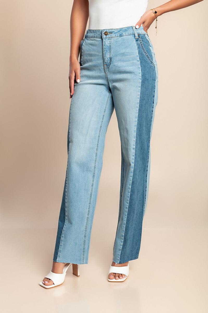 Straight-Jeans mit hohem Bund
