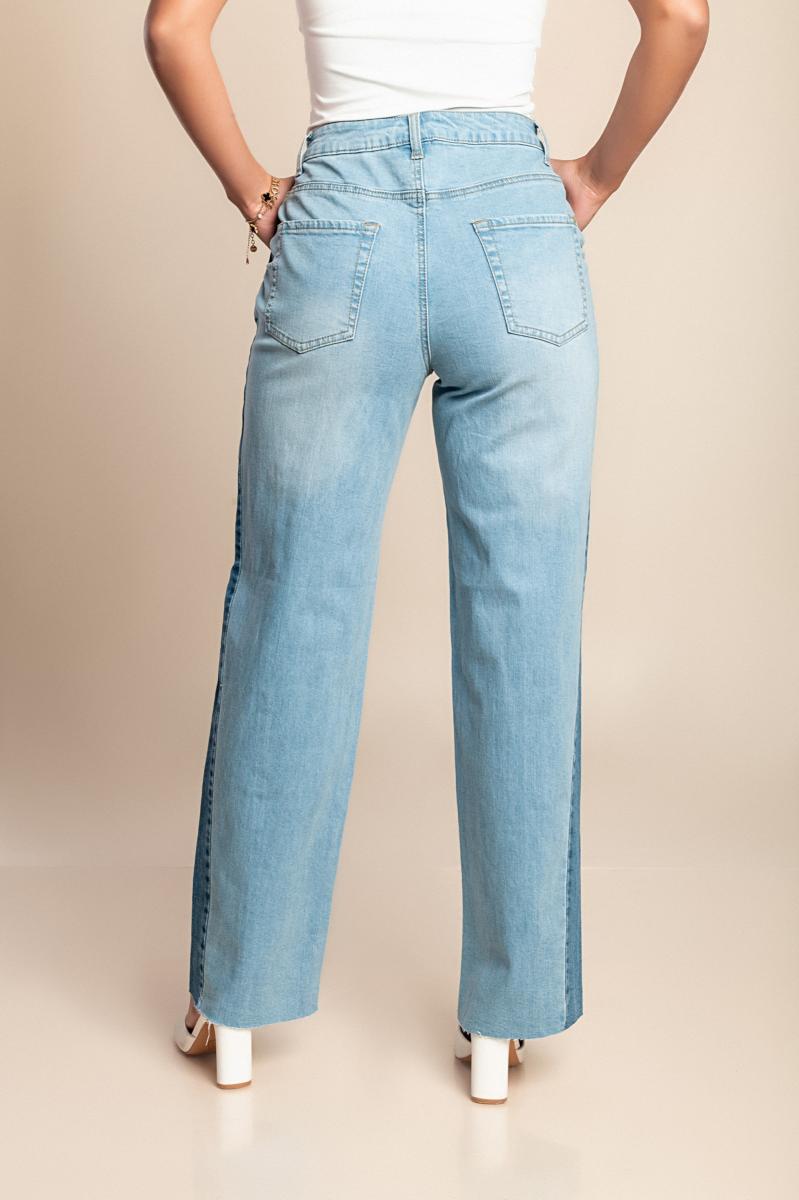 Straight-Jeans mit hohem Bund