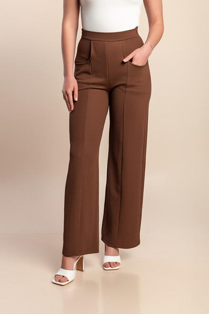 High-waisted trousers