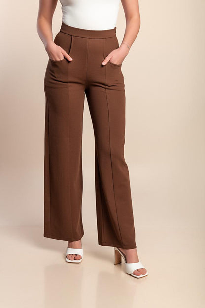 High-waisted trousers