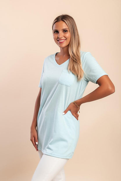 T-shirt con taschino