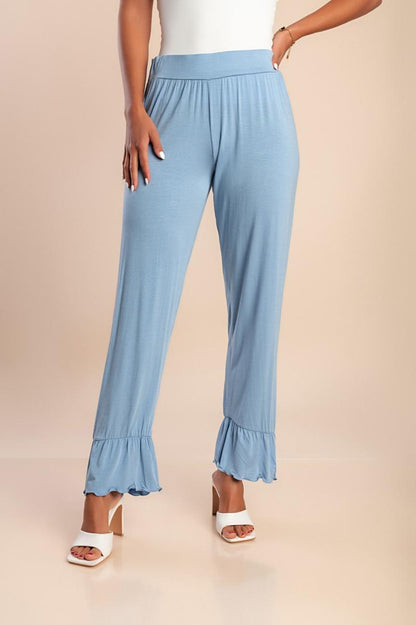 Ruffled trousers