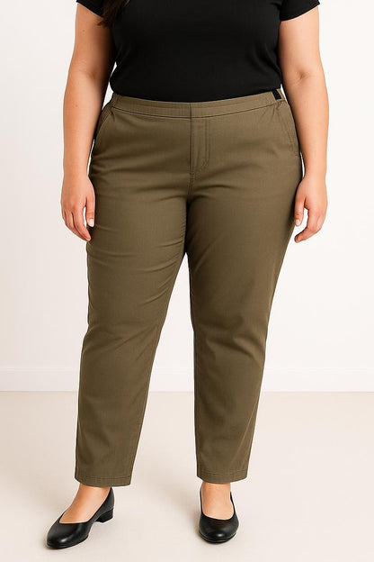 Bawełniane spodnie plus size