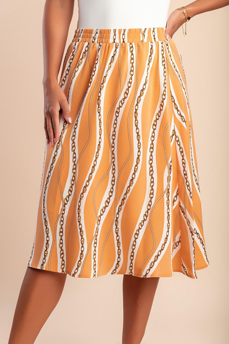 Plus size printed skirt