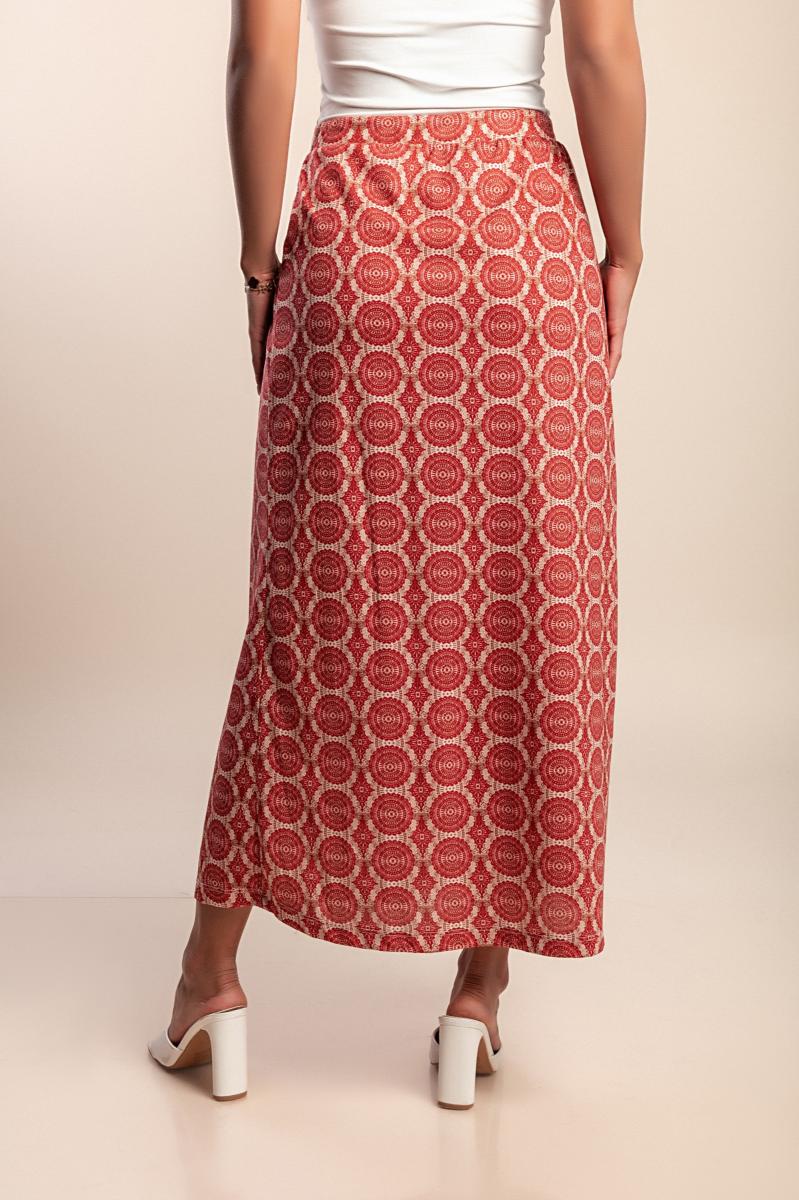 Plus size printed skirt