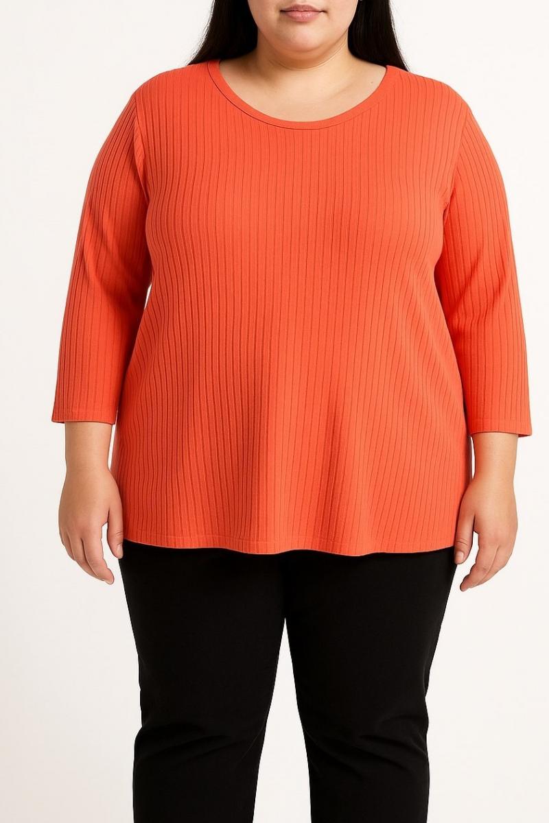 Plus size Top with round neckline