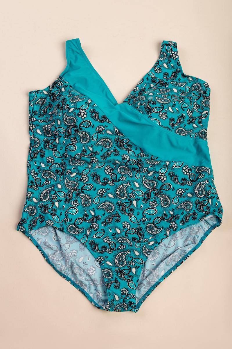 Plus size printed swimsuit