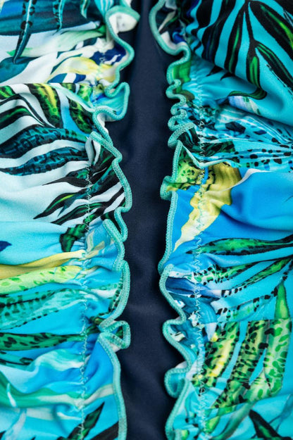 Plus size printed swimsuit