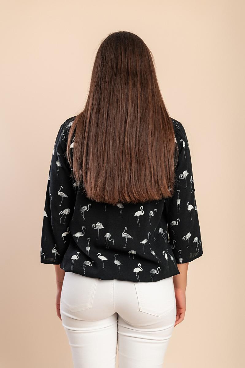 Plus size blouse with print