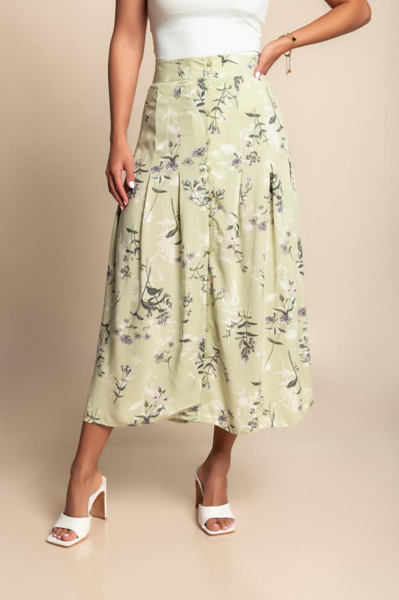 Spódnica plus size w kwiatowy print