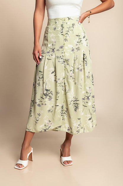 Spódnica plus size w kwiatowy print