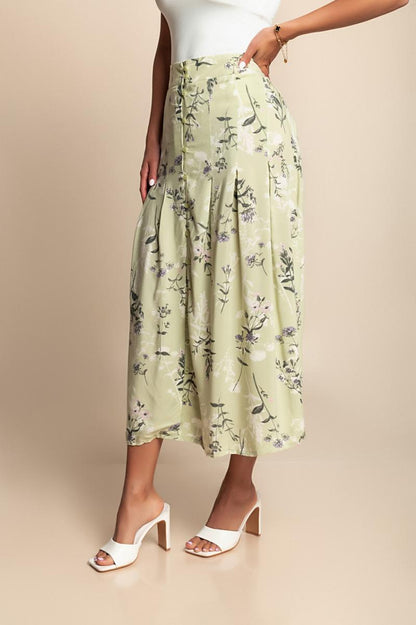 Spódnica plus size w kwiatowy print