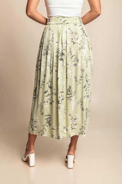 Spódnica plus size w kwiatowy print