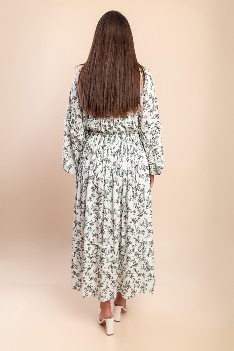 Vestido maxi com estampado floral