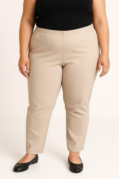 Plus size faux leather pants