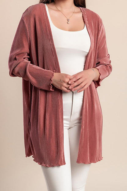 Plus size long sleeve cardigan