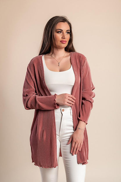 Plus size long sleeve cardigan