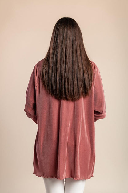 Plus size long sleeve cardigan