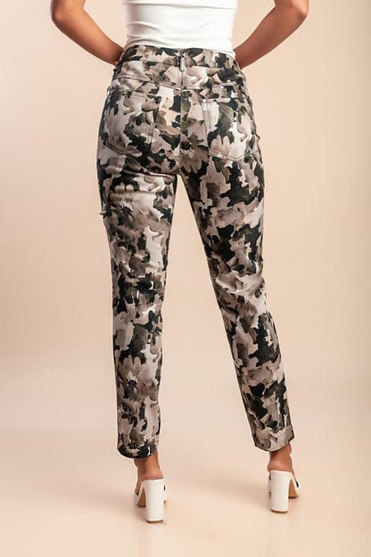 Pantaloni di cotone con stampa militare