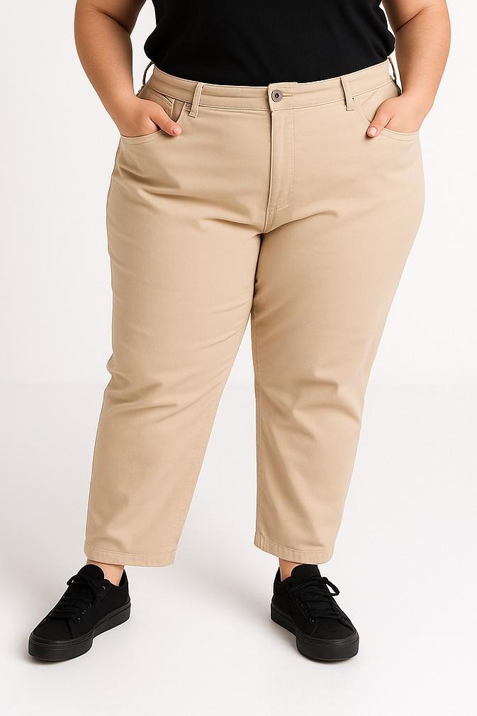 Bawełniane spodnie plus size