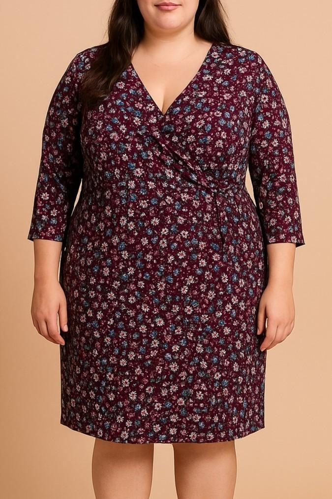 Plus size dress with floral print