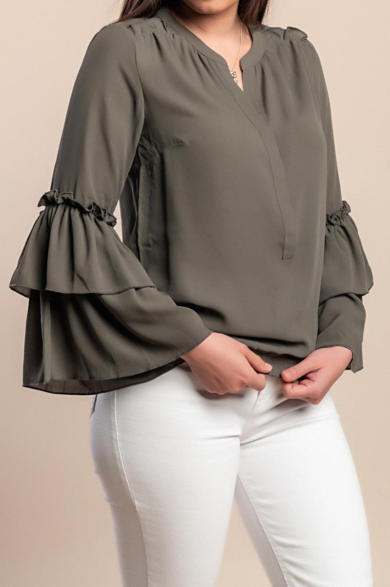 Plus size bluza s volanima