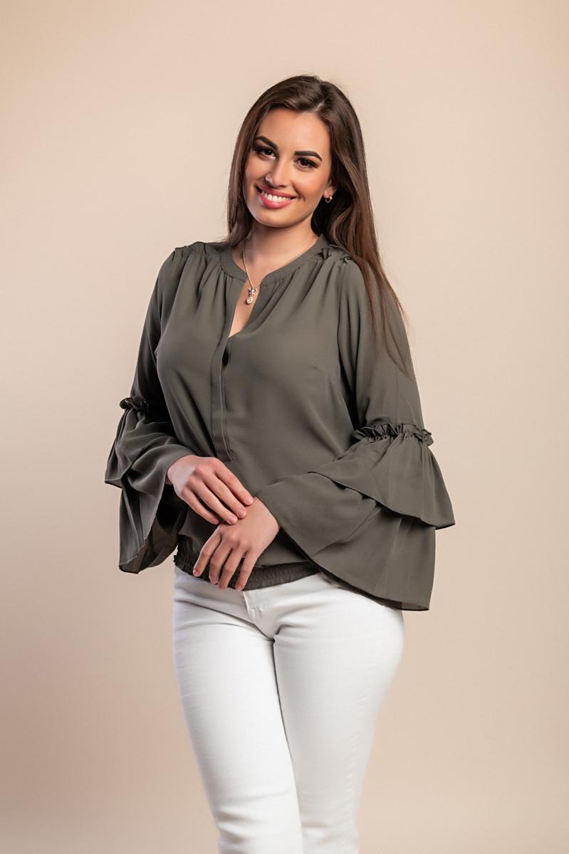 Plus size bluza s volanima