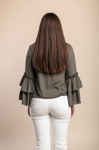 Plus size bluza s volanima