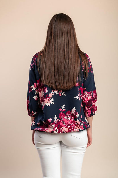 Camicetta taglie forti con stampa floreale