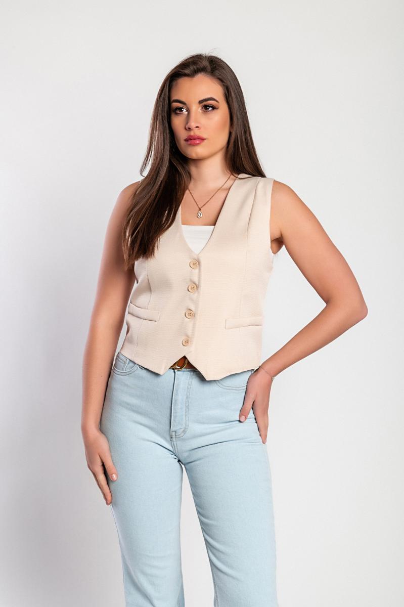 Elegancka kamizelka z guzikami