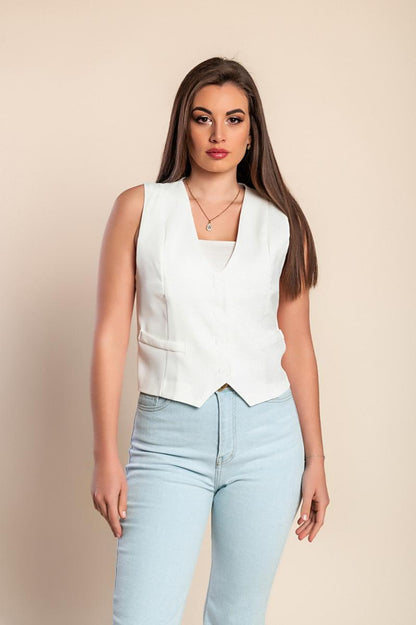 Elegant vest with buttons