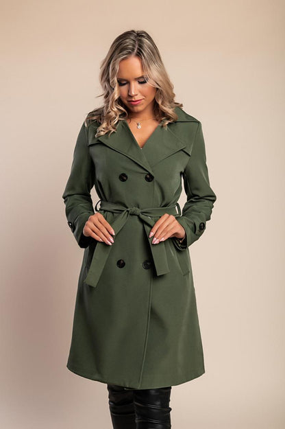 Elegante trench con bottoni