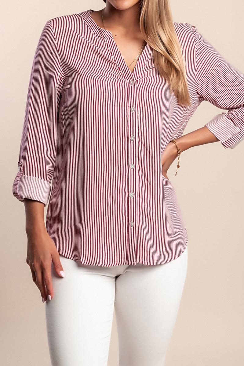 Camicia taglie forti a stampa rigata