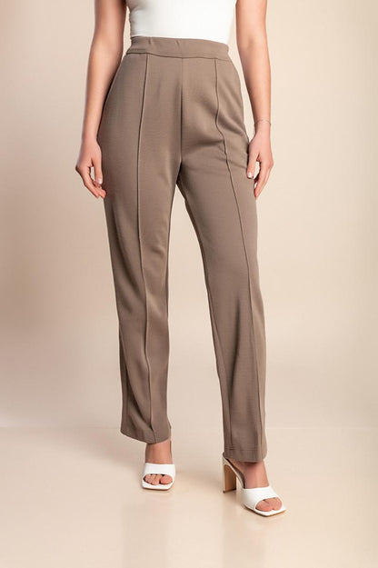 Plus size trousers with elastic