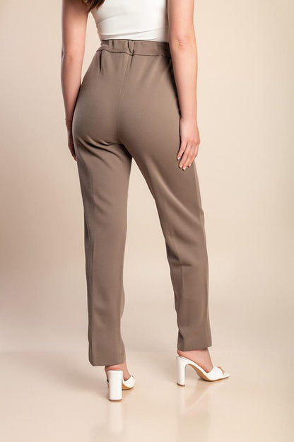 Plus size trousers with elastic
