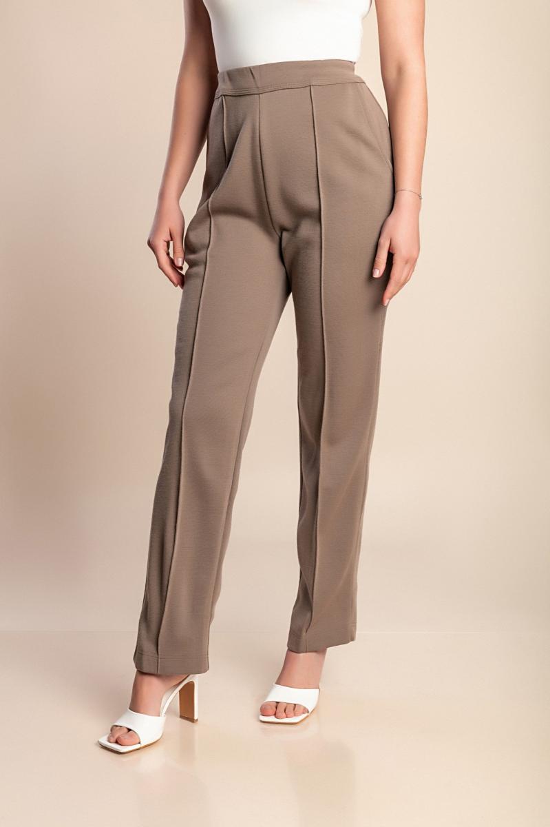 Plus size trousers with elastic