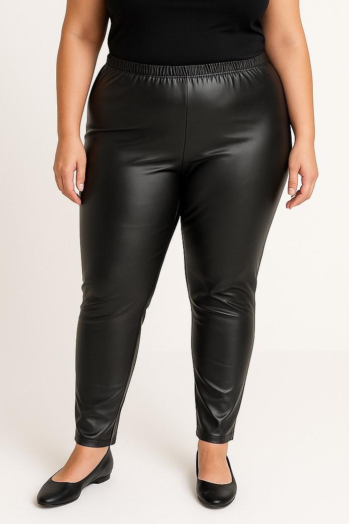Plus size faux leather leggings