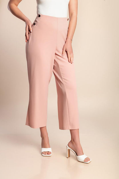 Plus size buttoned trousers