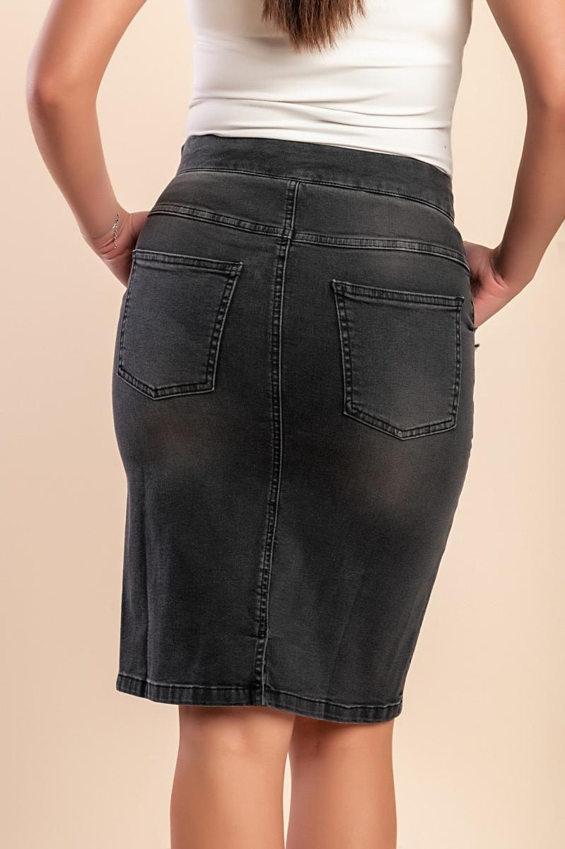 Fustă din denim cu nasturi