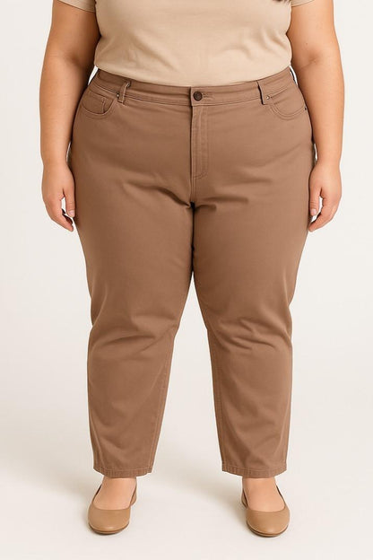 Pantaloni plus size din bumbac