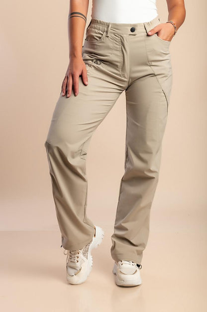 Spodnie plus size z elastycznym pasem