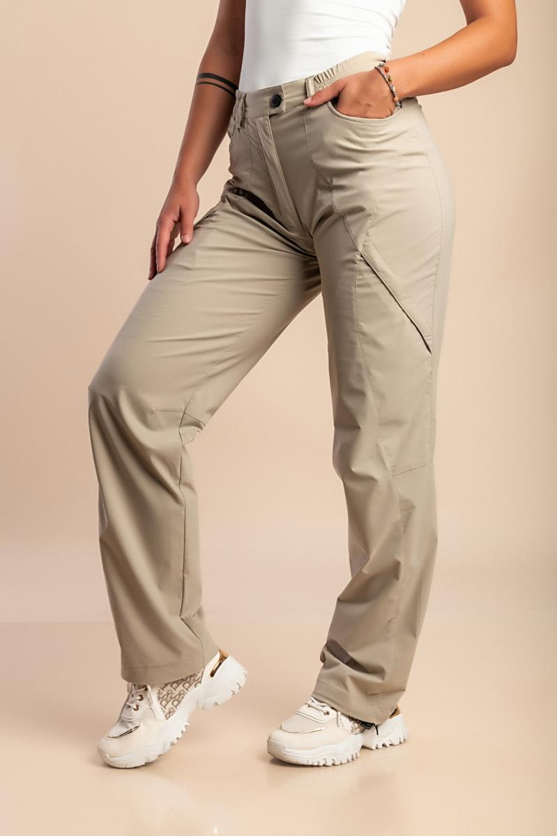 Spodnie plus size z elastycznym pasem