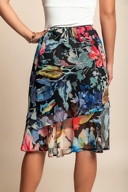Spódnica plus size w kwiaty