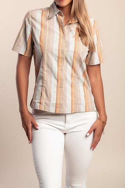 Camicia a maniche corte a righe