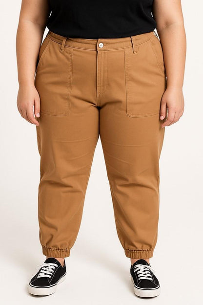 Calças de algodão plus size