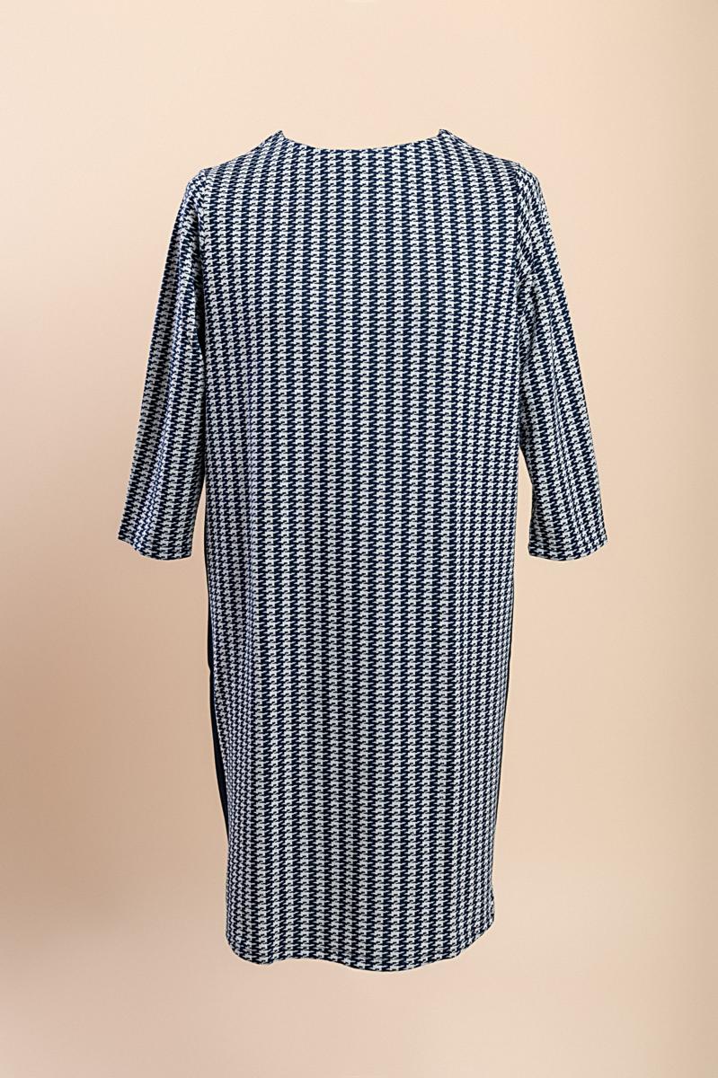 Plus size midi dress with pepita print