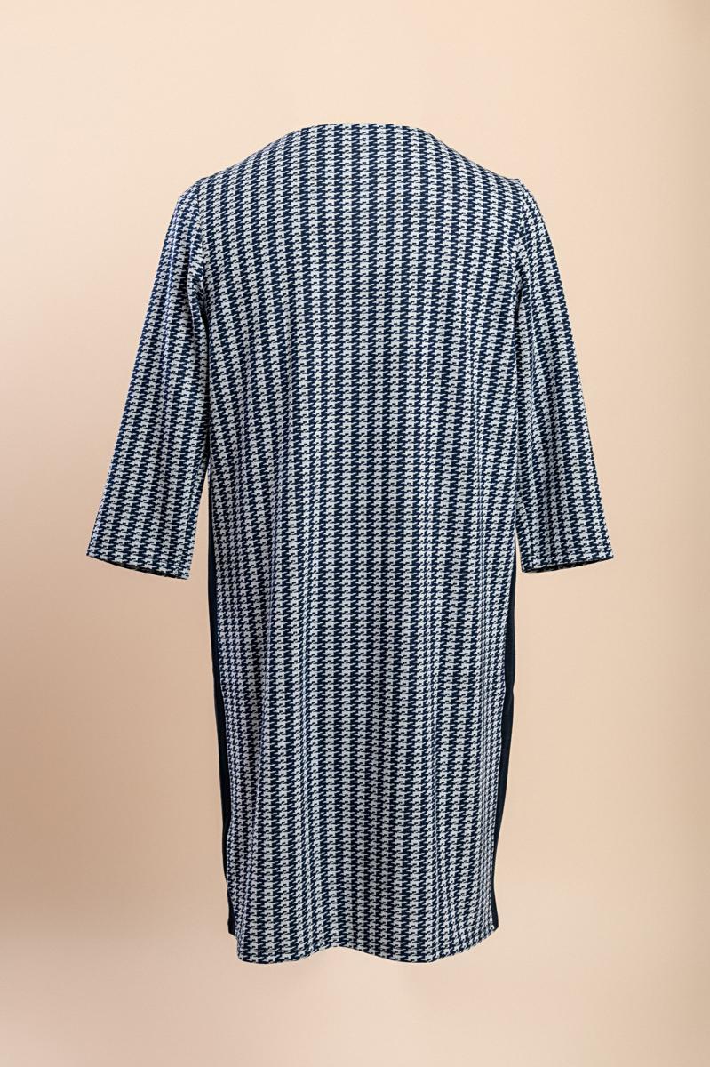 Plus size midi dress with pepita print