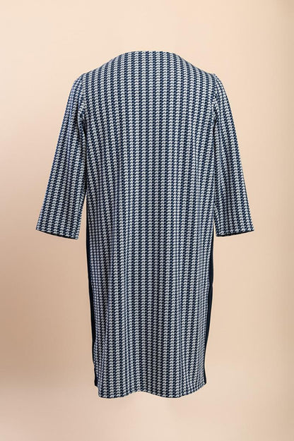 Plus size midi dress with pepita print