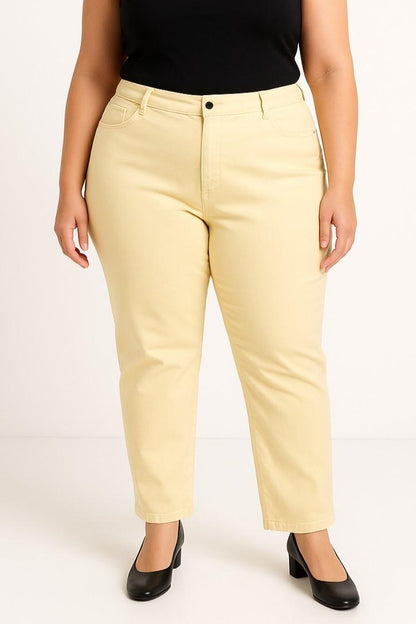 Pantaloni plus size din bumbac