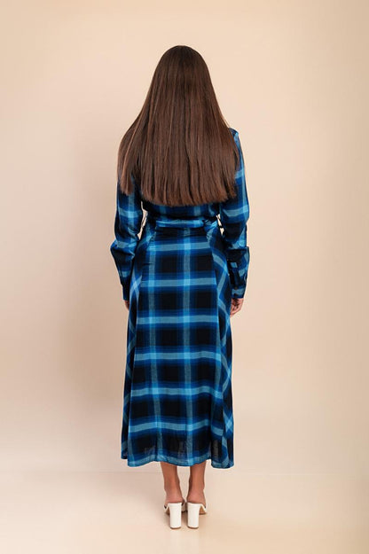 Maxi camicia a quadri